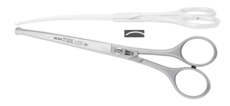 Roseline 86366 Haarschere 6,5" mit Knopf gebogen