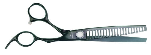 GEIB Black Pearl Modellierschere 21 Zähne 19 cm Buttercut