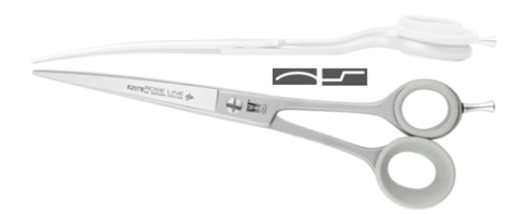 Roseline 82078 Haarschere 7,5" gebogen, geknickter Halm