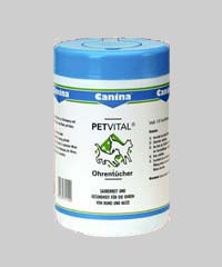PETVITAL Feuchttücher für Ohren 120 Stck