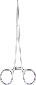 Rupfklemme 14 cm rostfrei  gebogen